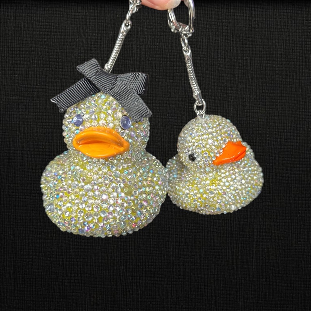 Rhinestone duck keychains!